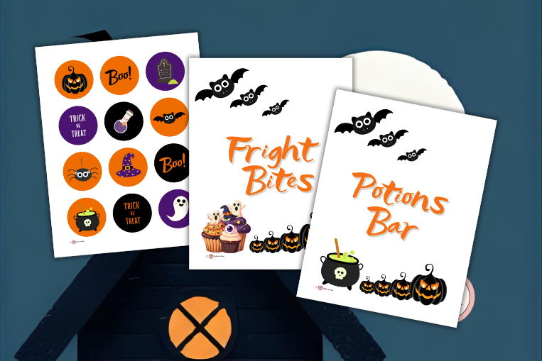 Halloween Cake Toppers And Table Signs (Free Printables)