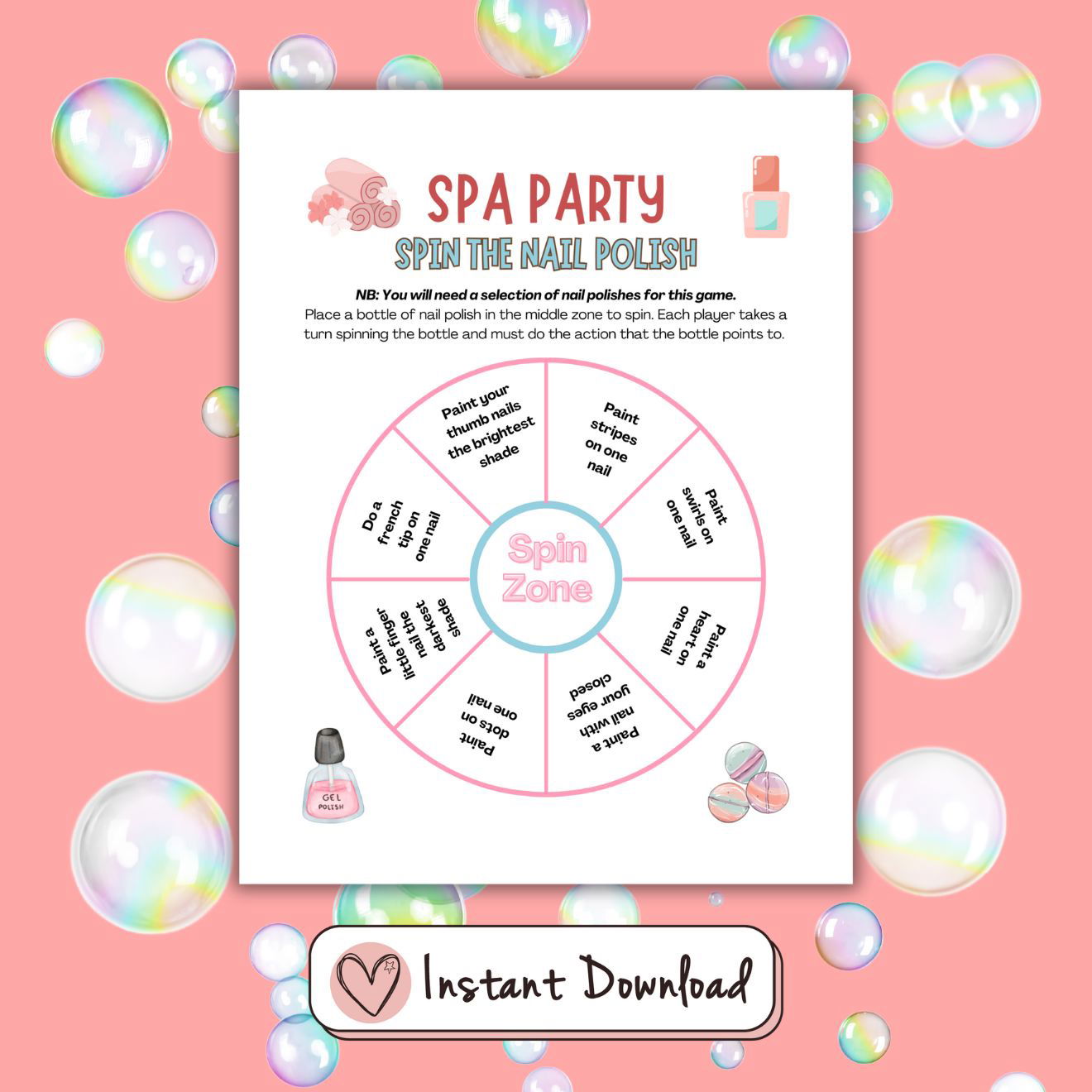 15 x Spa Party Games For Tween And Teen Girls - #shop_name - 15 x Spa Party Games For Tween And Teen Girls - Big Heart Little Star -  -