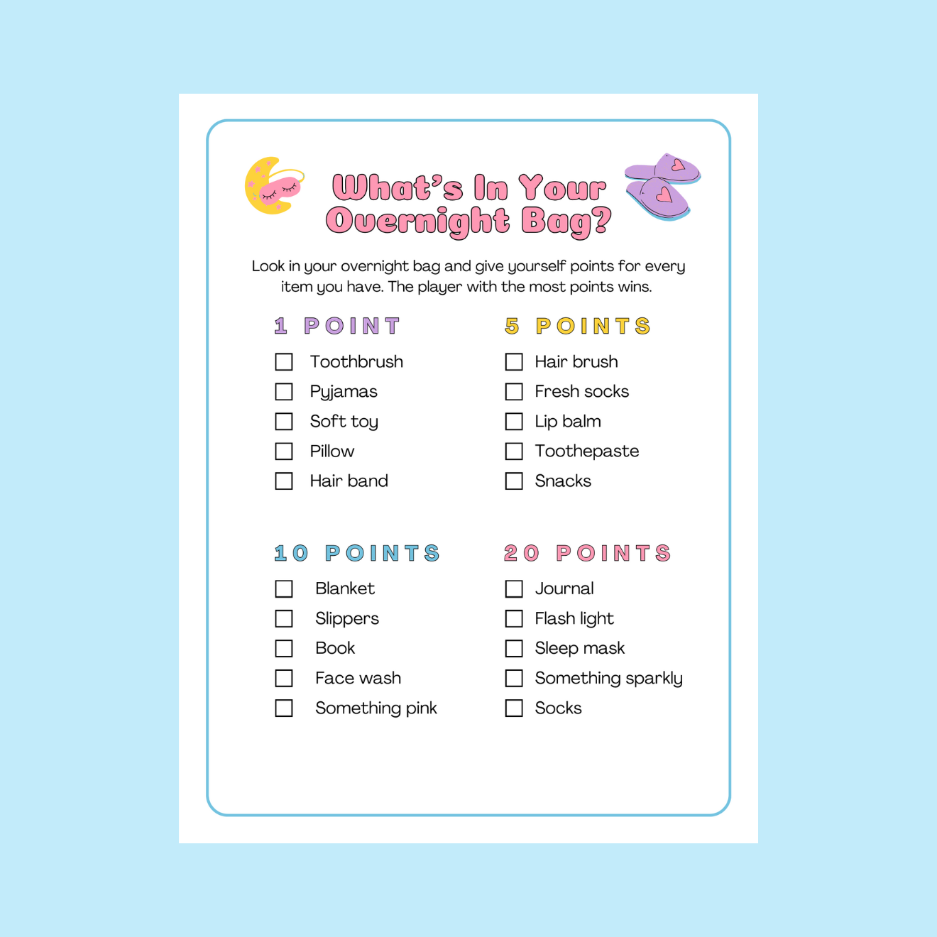 8 x Slumber Party games bundle perfect for tween girls - #shop_name - 8 x Slumber Party games bundle perfect for tween girls - Big Heart Little Star -  -