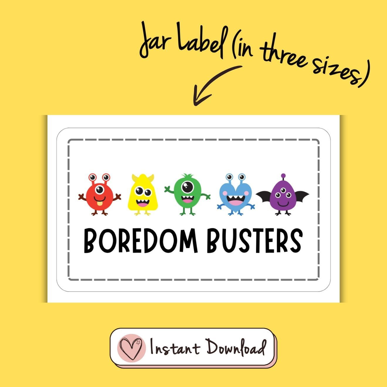 Boredom Jar Cards For Busting Boredom! - #shop_name - Boredom Jar Cards For Busting Boredom! - Big Heart Little Star -  -