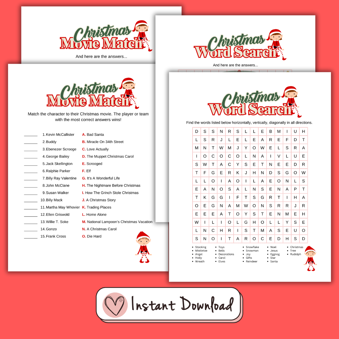 Ultimate Christmas Party Games Bundle – 22 Printable Festive Games for All Ages