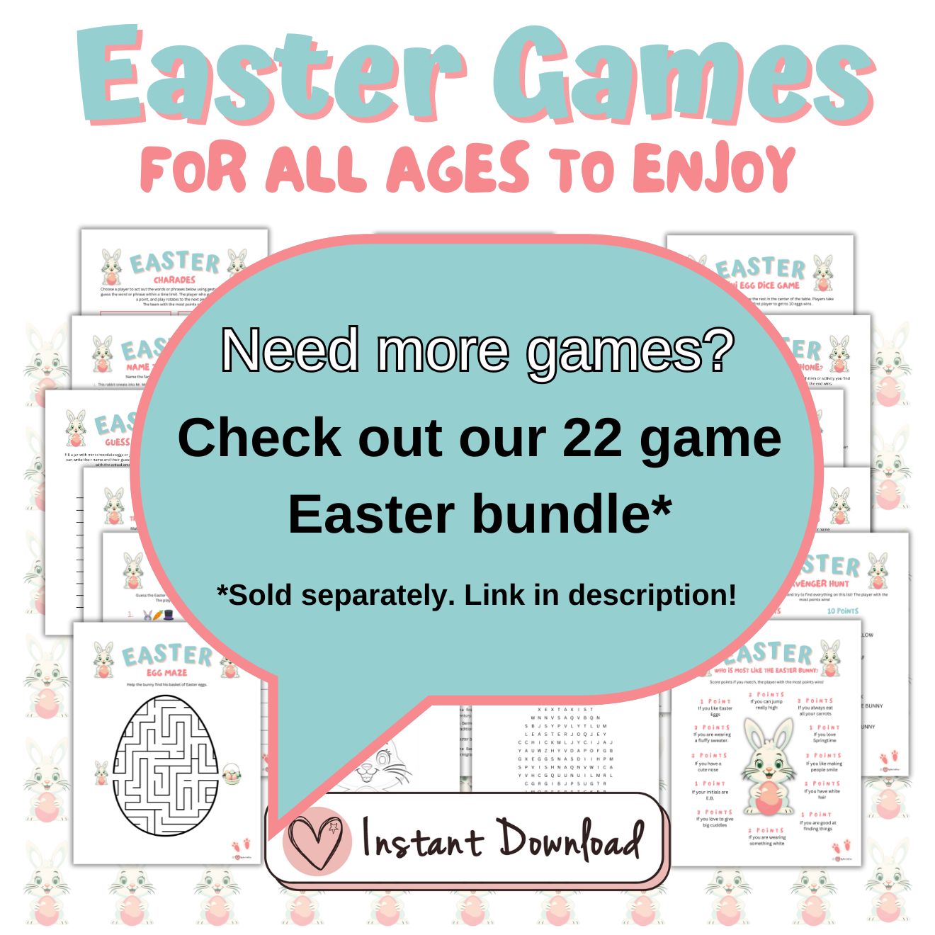 Juego de trivia "Nombra ese conejo" de Pascua