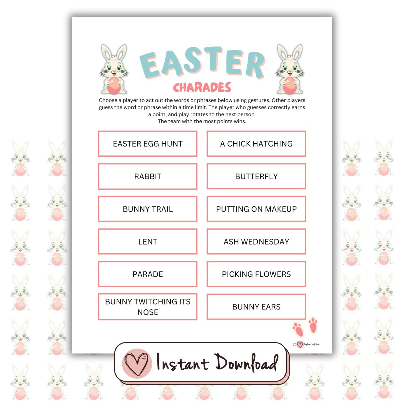 Indicaciones para charadas de Pascua: conjunto de 12 indicaciones divertidas