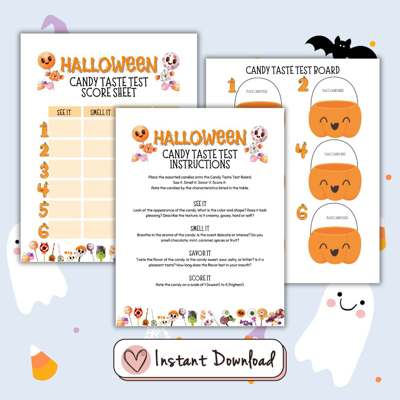 Halloween Candy Taste Test Game - #shop_name - Halloween Candy Taste Test Game - Big Heart Little Star - -