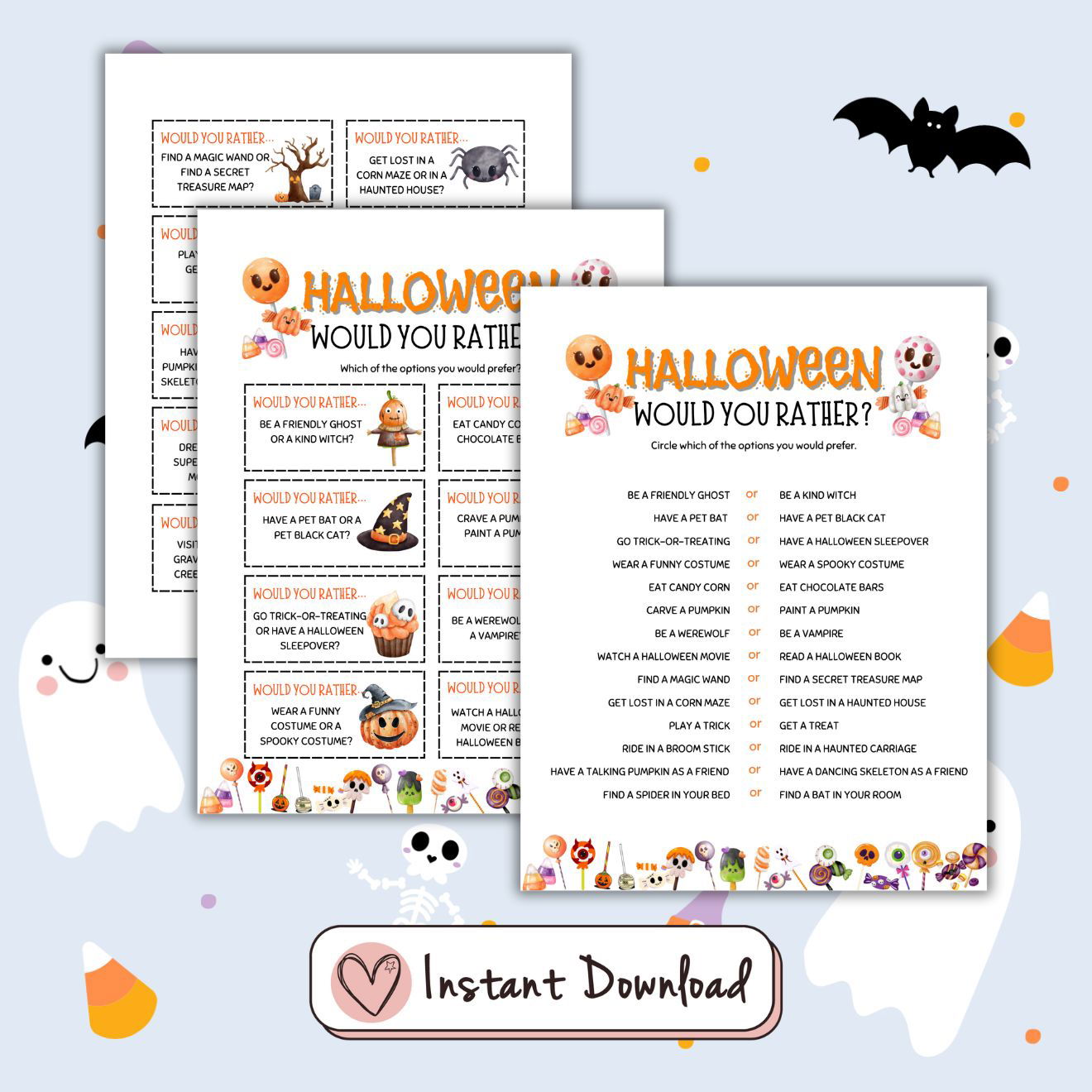 Halloween Would You Rather Game For Kids - #shop_name - Halloween Would You Rather Game For Kids - Big Heart Little Star - -