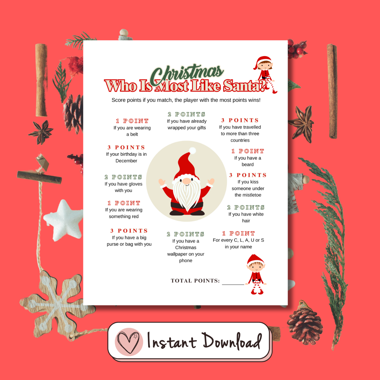 Who Is Most Like Santa? - #shop_name - Who Is Most Like Santa? - Big Heart Little Star - -