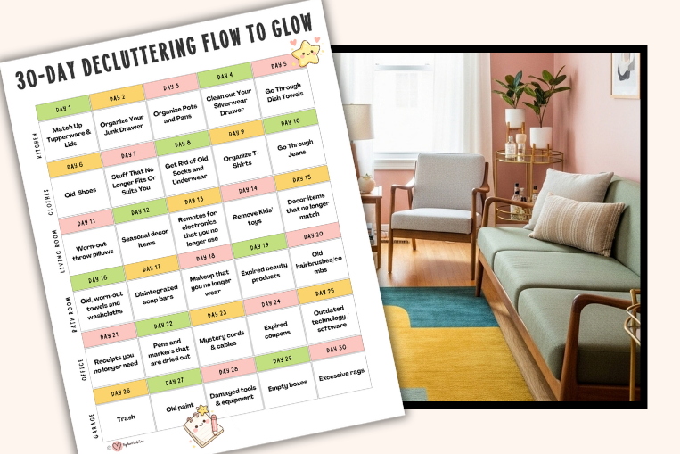 30-Day Decluttering Flow To Glow Free Printable