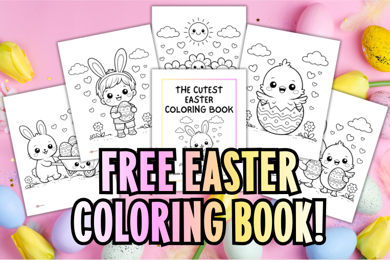 10 Cute Easter Kawaii Style Easter Coloring Pages (Free Printable)