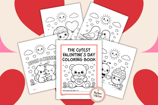 Cute Kawaii Style Valentine's Day Coloring Pages (Free Printables!)