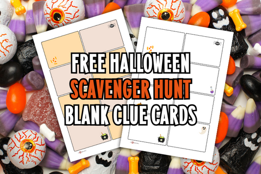 Free Printable Blank Scavenger Hunt Cards for Halloween