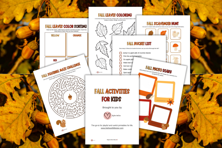 6 Fun Fall Kids Activity Printables in One Free Bundle