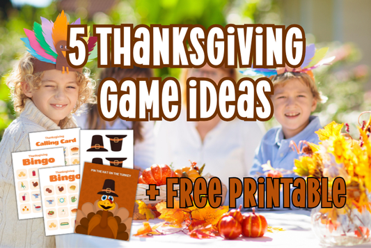 5 Fun Easy Prep Thanksgiving Kids' Party Games (Free Printable)