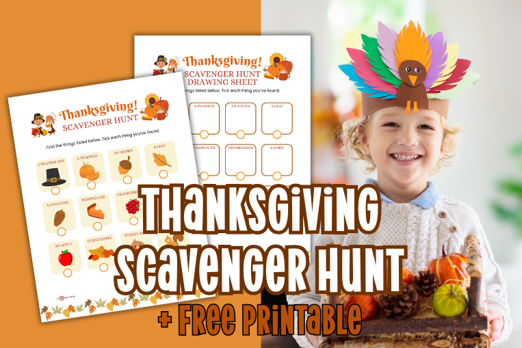 A Brilliantly Fun Thanksgiving Scavenger Hunt for Kids (Free Printable!)
