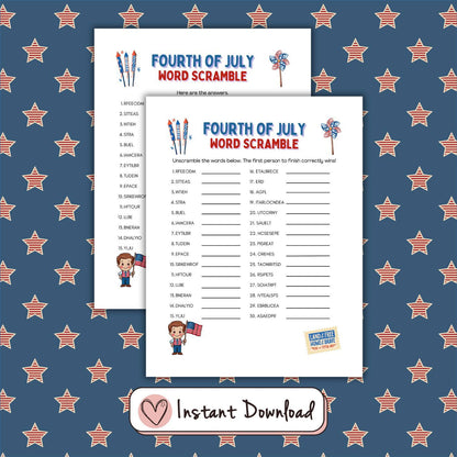 12 x 4th of July Games Bundle - #shop_name - 12 x 4th of July Games Bundle - Big Heart Little Star -  - 