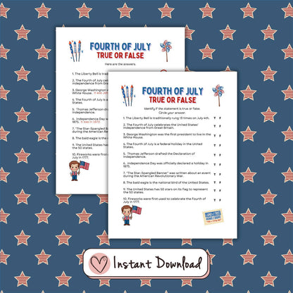 12 x 4th of July Games Bundle - #shop_name - 12 x 4th of July Games Bundle - Big Heart Little Star -  - 