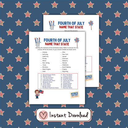 12 x 4th of July Games Bundle - #shop_name - 12 x 4th of July Games Bundle - Big Heart Little Star -  - 