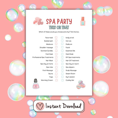 15 x Spa Party Games For Tween And Teen Girls - #shop_name - 15 x Spa Party Games For Tween And Teen Girls - Big Heart Little Star -  - 