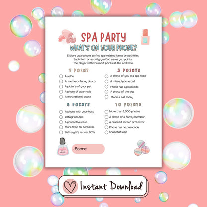 15 x Spa Party Games For Tween And Teen Girls - #shop_name - 15 x Spa Party Games For Tween And Teen Girls - Big Heart Little Star -  - 