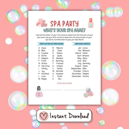 15 x Spa Party Games For Tween And Teen Girls - #shop_name - 15 x Spa Party Games For Tween And Teen Girls - Big Heart Little Star -  - 