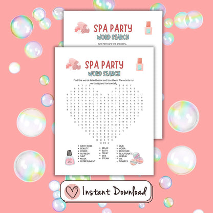 15 x Spa Party Games For Tween And Teen Girls - #shop_name - 15 x Spa Party Games For Tween And Teen Girls - Big Heart Little Star -  - 