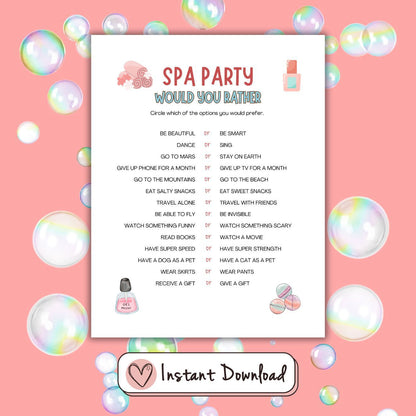 15 x Spa Party Games For Tween And Teen Girls - #shop_name - 15 x Spa Party Games For Tween And Teen Girls - Big Heart Little Star -  - 