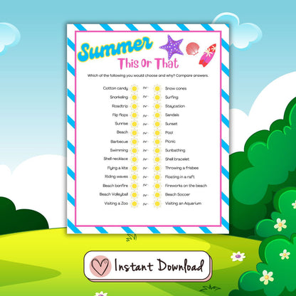 21 x Summer Printable Games Bundle For Kids & Families - #shop_name - 21 x Summer Printable Games Bundle For Kids & Families - Big Heart Little Star -  - 