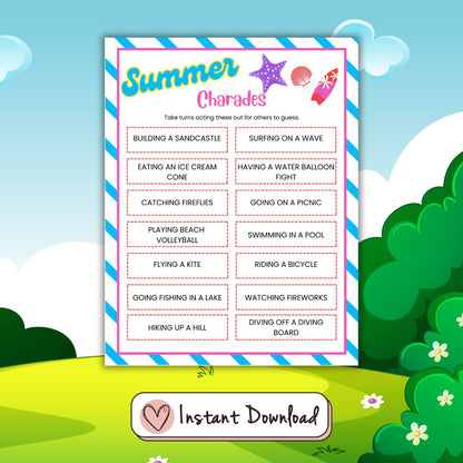 21 x Summer Printable Games Bundle For Kids & Families - #shop_name - 21 x Summer Printable Games Bundle For Kids & Families - Big Heart Little Star -  - 