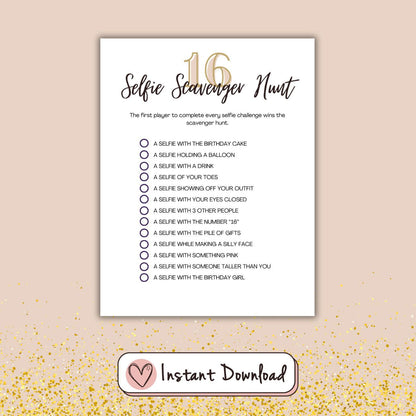 7 x Sweet Sixteen Games Bundle - Minimalist Design - #shop_name - 7 x Sweet Sixteen Games Bundle - Minimalist Design - Big Heart Little Star -  - 