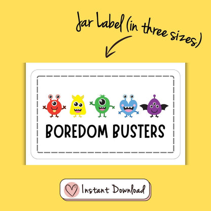 Boredom Jar Cards For Busting Boredom! - #shop_name - Boredom Jar Cards For Busting Boredom! - Big Heart Little Star -  - 