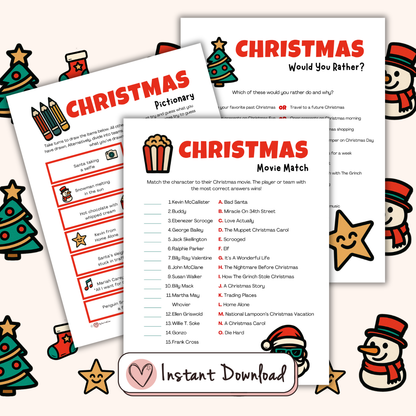 9 Christmas Games Bundle Perfect For Teens