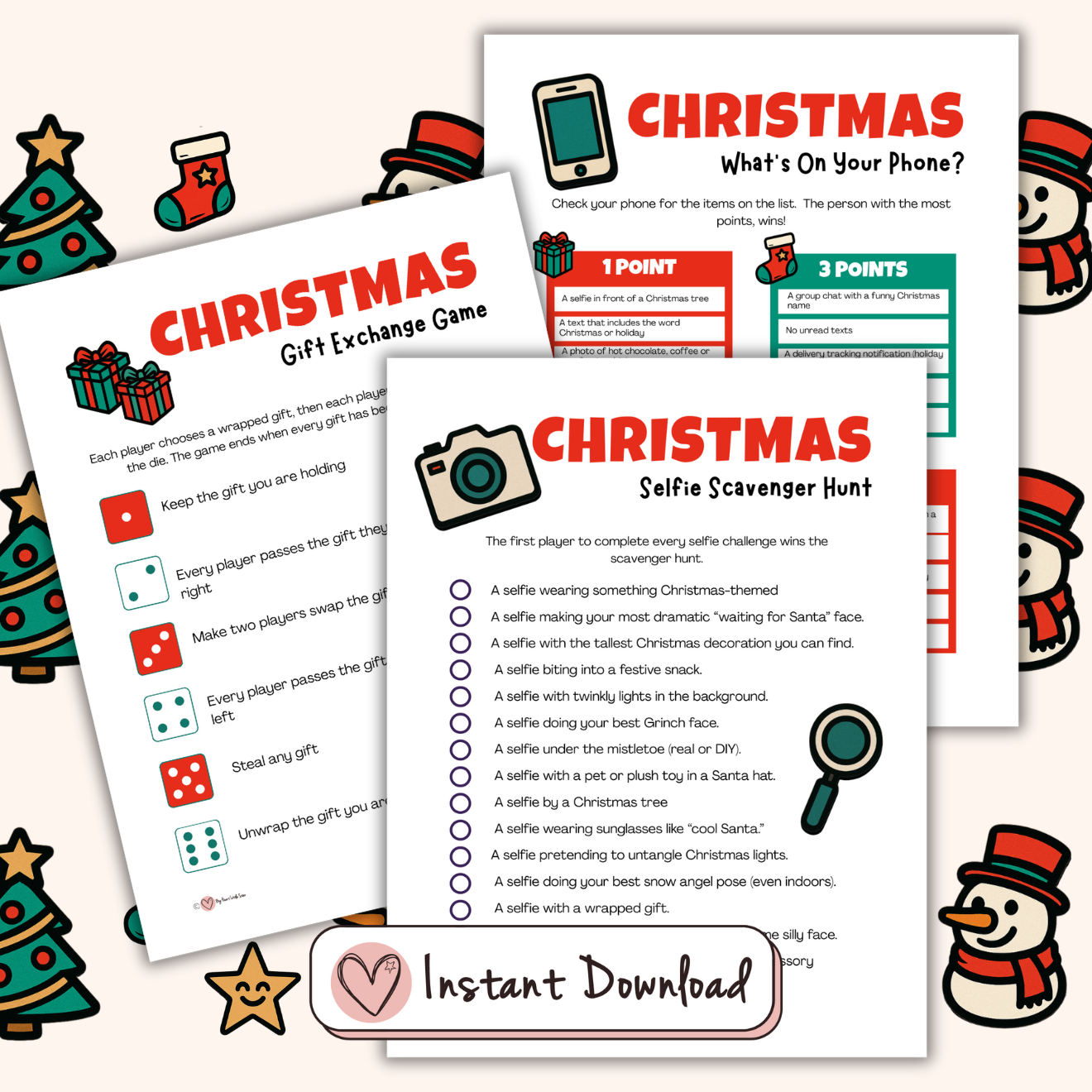 9 Christmas Games Bundle Perfect For Teens