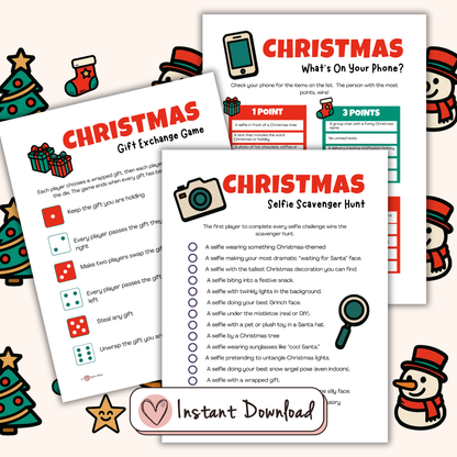 9 Christmas Games Bundle Perfect For Teens