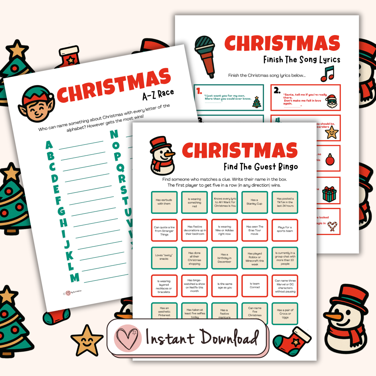 9 Christmas Games Bundle Perfect For Teens