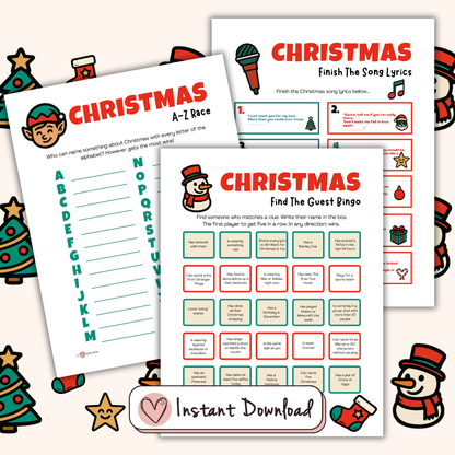 9 Christmas Games Bundle Perfect For Teens