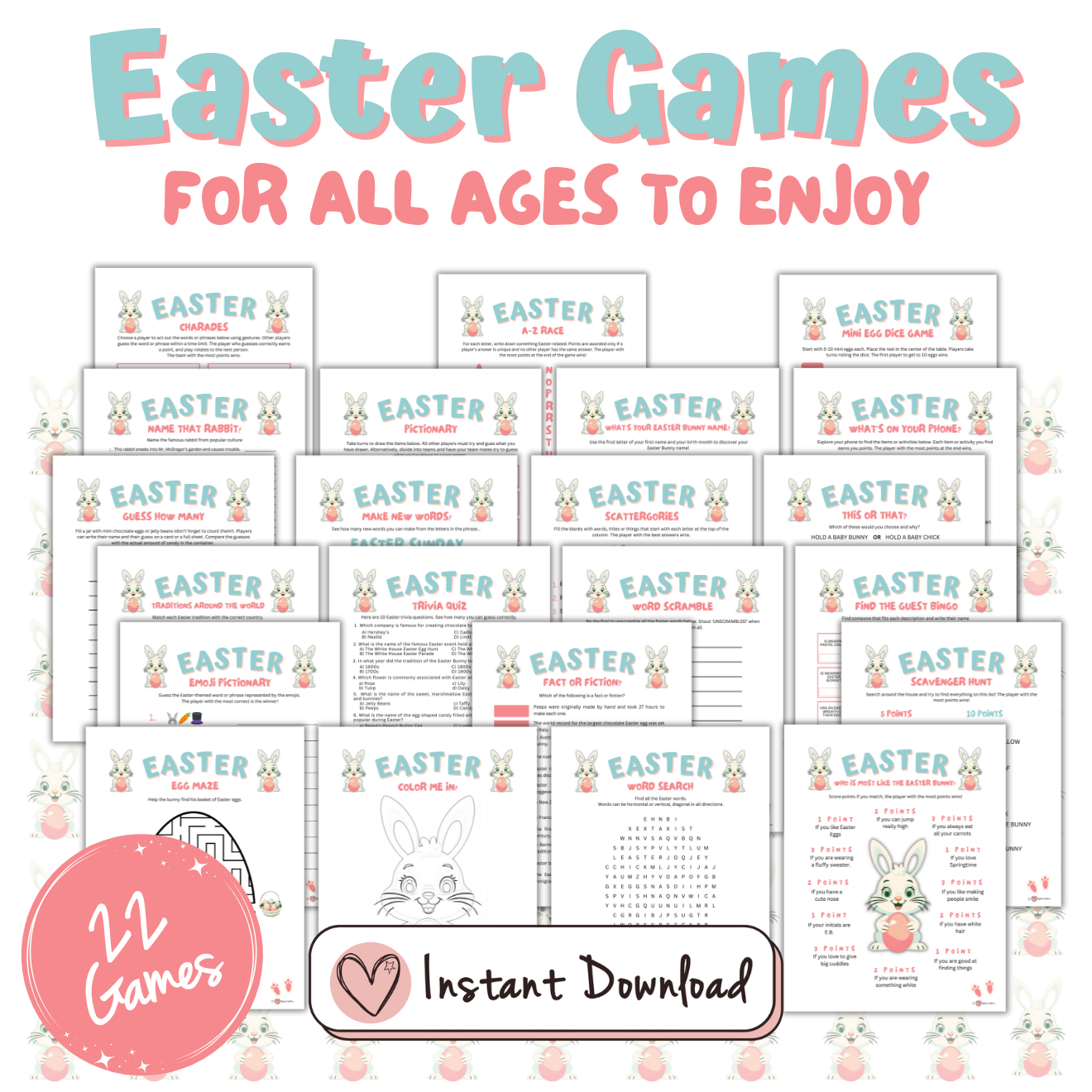 22 x Easter Games & Activities Bundle - For All Ages To Enjoy