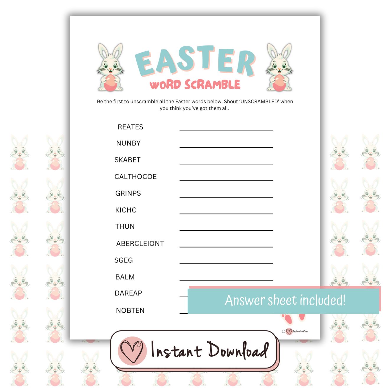 Easter Word Scramble Game