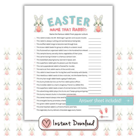 Easter Name That Rabbit Trivia Game