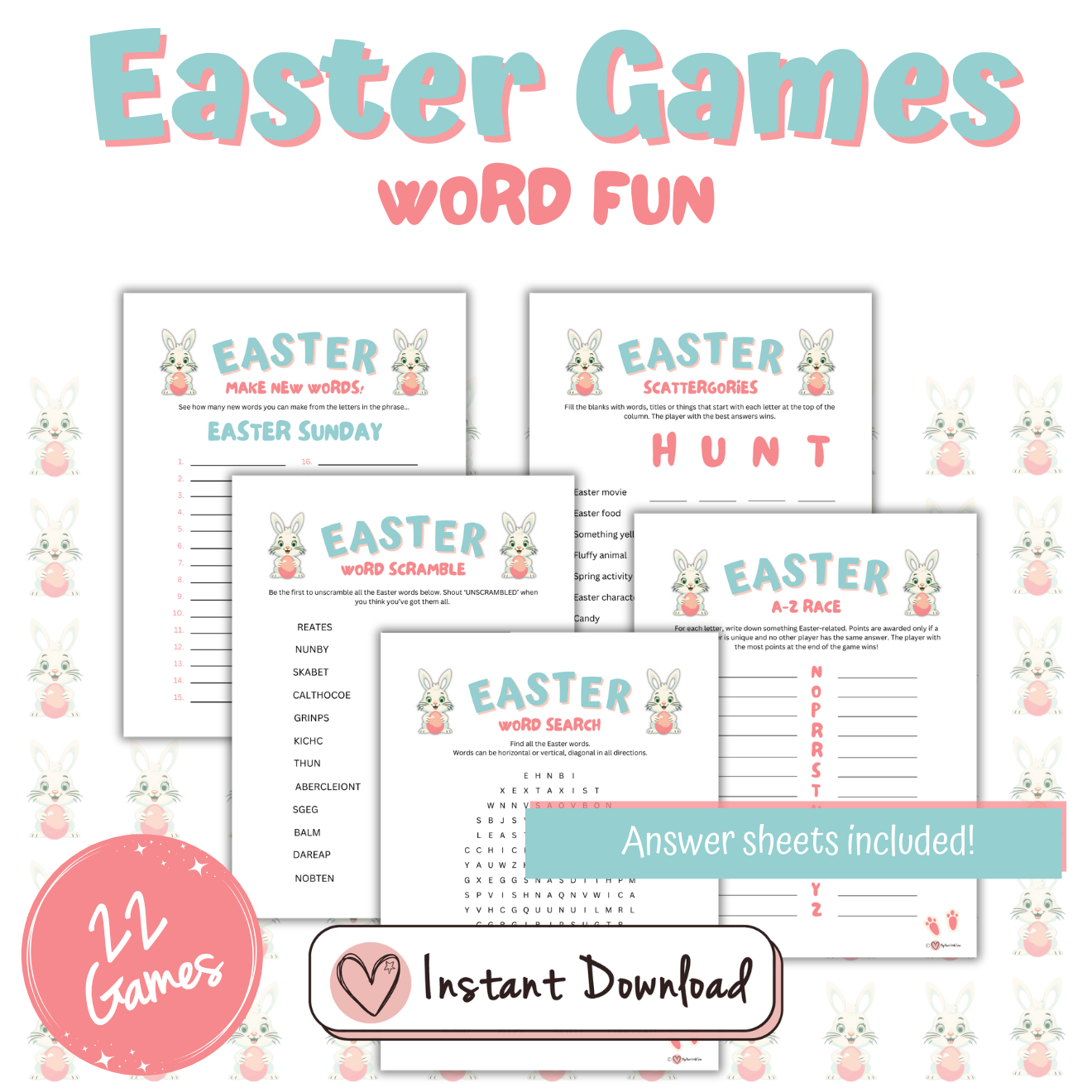 22 x Easter Games & Activities Bundle - For All Ages To Enjoy