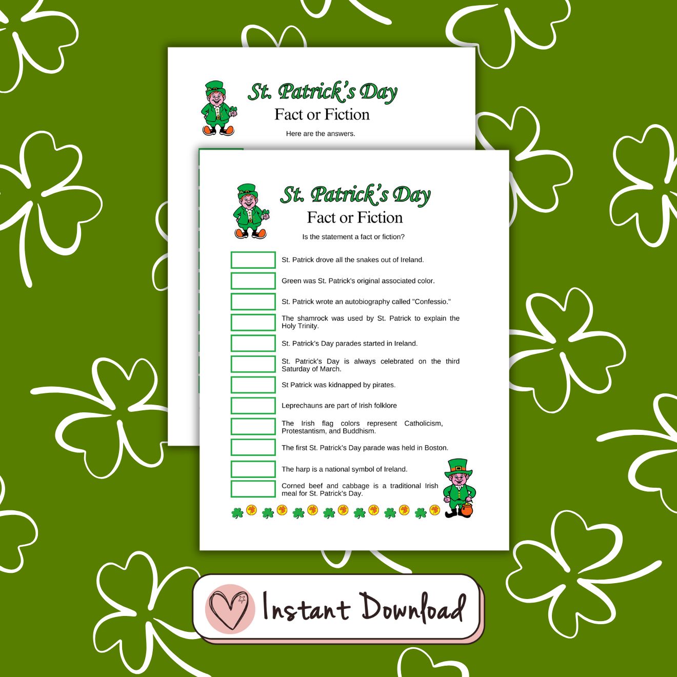 17 x St. Patrick's Day Games & Activities Bundle