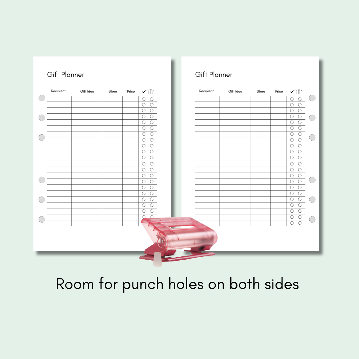 Gift Planner PDF Printable. A4, A5, Letter & Half Letter sizes. Print or use in a note taking App. - #shop_name - Gift Planner PDF Printable. A4, A5, Letter & Half Letter sizes. Print or use in a note taking App. - Big Heart Little Star -  - 