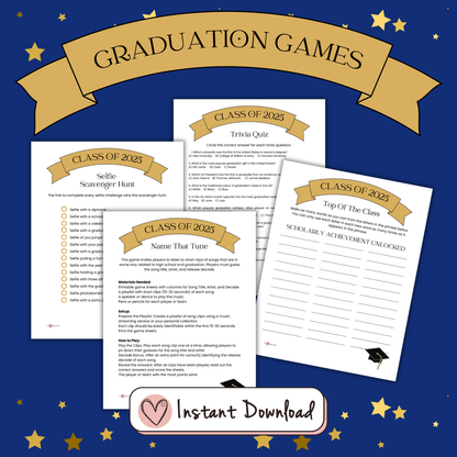 Printable Graduation Party Games
