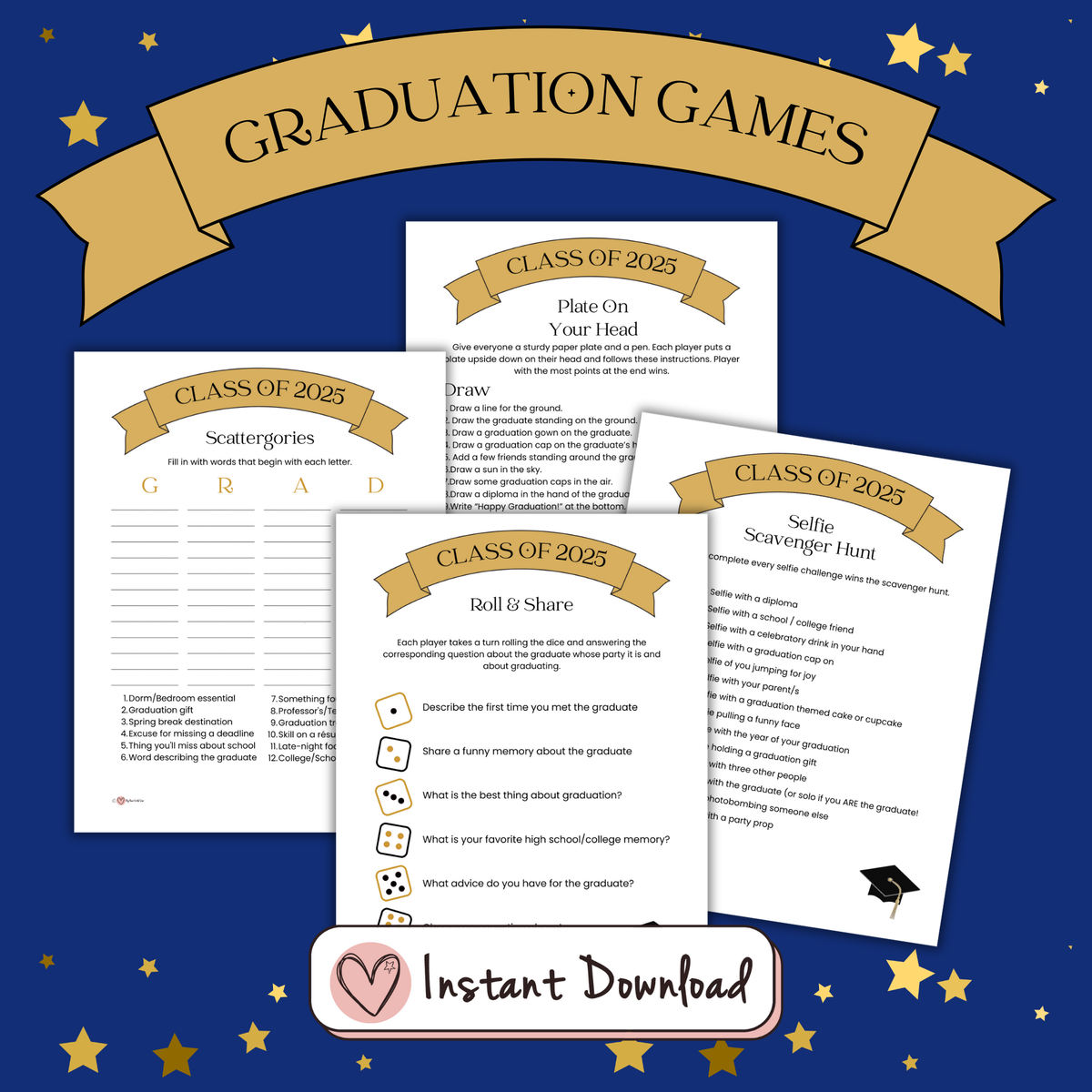 Printable Gradulation Games Printable Graduation Party Games – Big Heart Little Star