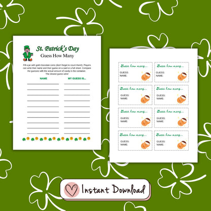 Paquete de 17 juegos y actividades para el Día de San Patricio