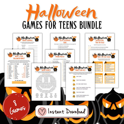 Halloween Games Bundle For Teens - 8 Spookily Fun Games - #shop_name - Halloween Games Bundle For Teens - 8 Spookily Fun Games - Big Heart Little Star -  - 