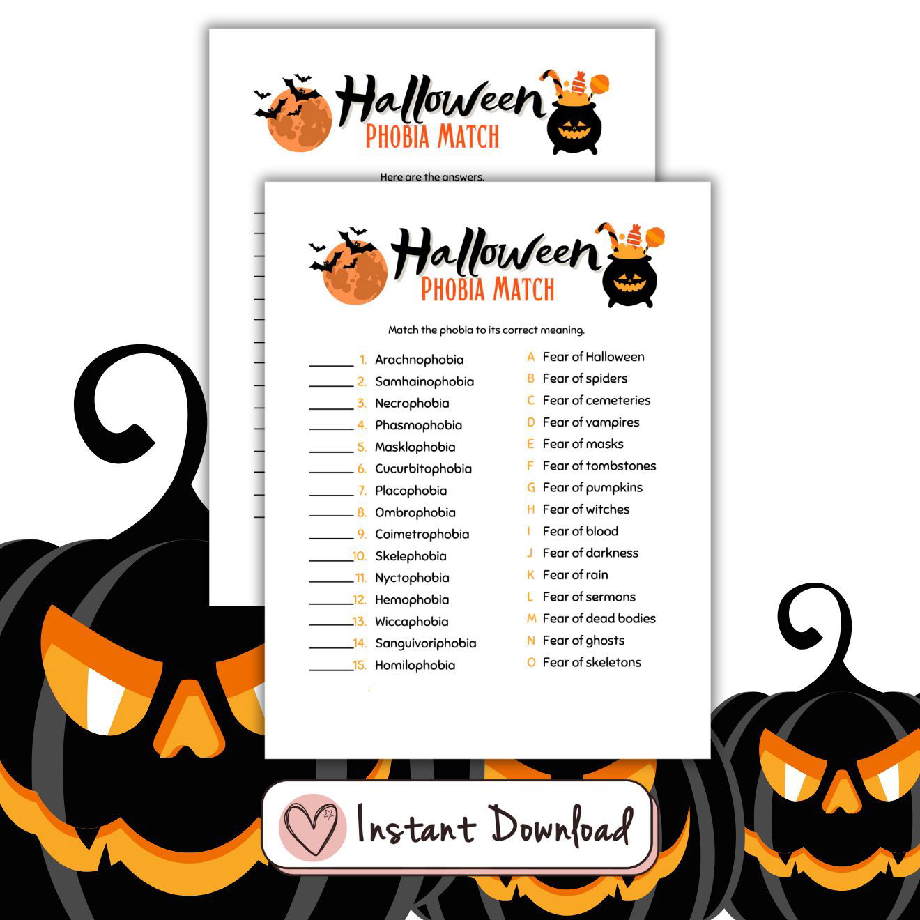 Halloween Games Bundle For Teens - 8 Spookily Fun Games - #shop_name - Halloween Games Bundle For Teens - 8 Spookily Fun Games - Big Heart Little Star -  - 