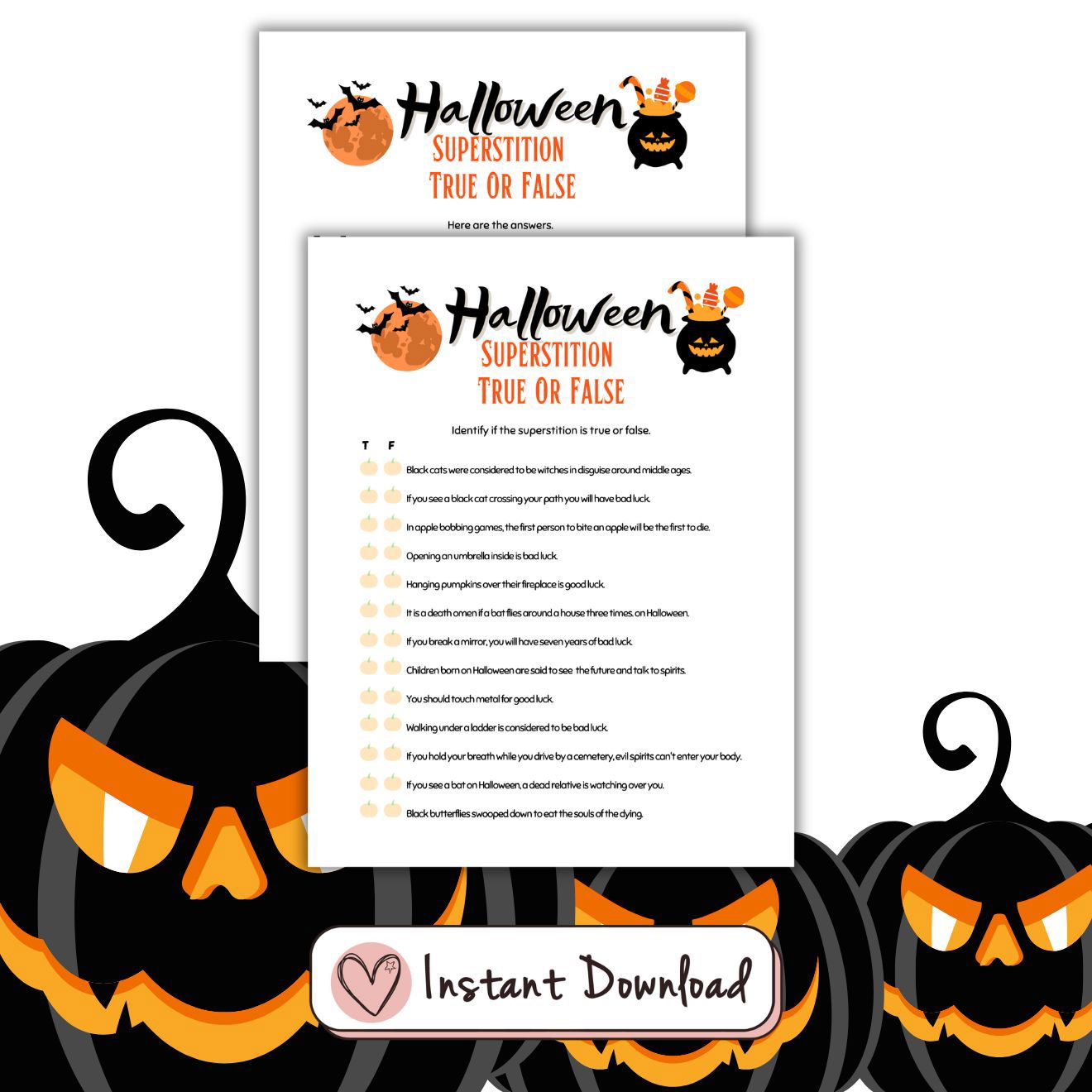 Halloween Games Bundle For Teens - 8 Spookily Fun Games - #shop_name - Halloween Games Bundle For Teens - 8 Spookily Fun Games - Big Heart Little Star -  - 