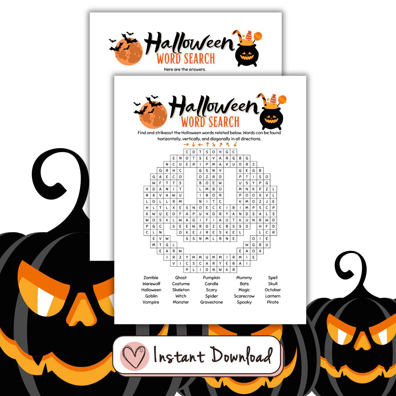 Halloween Games Bundle For Teens - 8 Spookily Fun Games - #shop_name - Halloween Games Bundle For Teens - 8 Spookily Fun Games - Big Heart Little Star -  - 