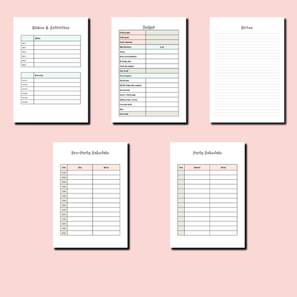 Kids Birthday Party Planner PDF (A4, A5 and US Letter Sizes) - #shop_name - Kids Birthday Party Planner PDF (A4, A5 and US Letter Sizes) - Big Heart Little Star -  - 