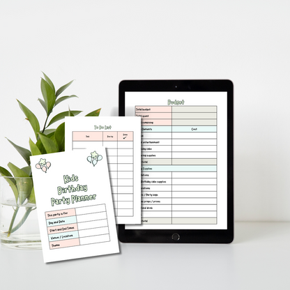 Kids Birthday Party Planner PDF (A4, A5 and US Letter Sizes) - #shop_name - Kids Birthday Party Planner PDF (A4, A5 and US Letter Sizes) - Big Heart Little Star -  - 