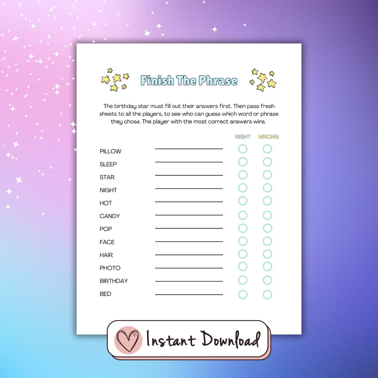 10-x-slumber-party-games-bundle-for-teens-big-heart-little-star for Free Printable Games For Teenagers 10 x Slumber Party games bundle for teens – Big Heart Little Star for Free Printable Games For Teenagers